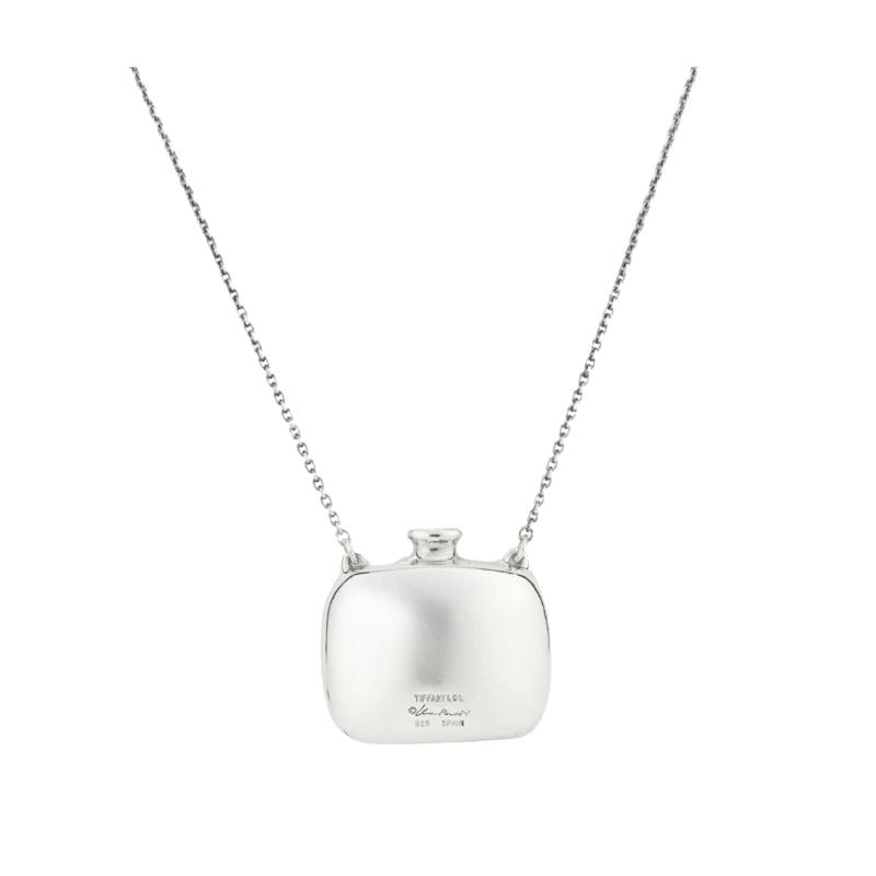  Tiffany Co Tiffany Co Elsa Peretti Sterling Silver Open Bottle Pendant Necklace