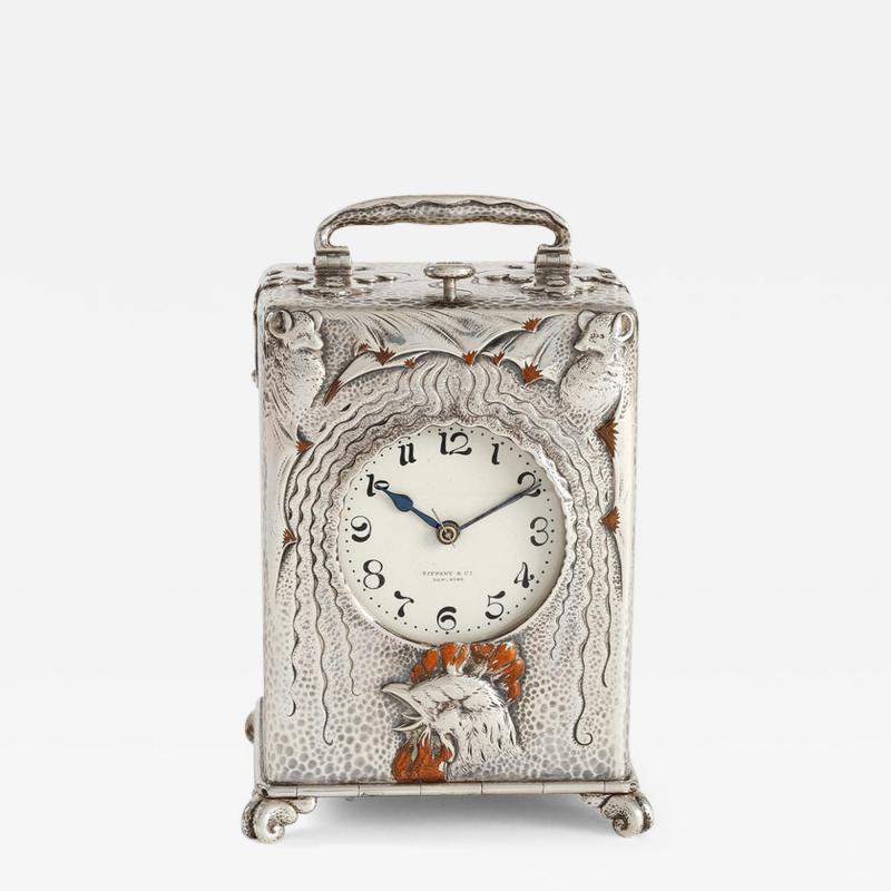  Tiffany Co Tiffany Co Mixed Metal Night and Day Carriage Clock