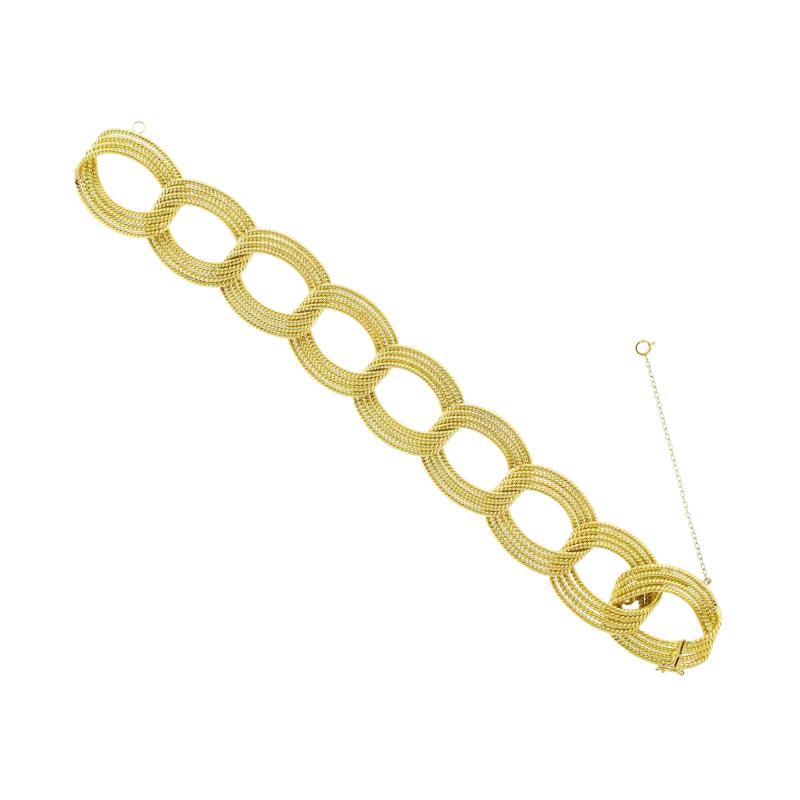  Tiffany Co Tiffany Co twisted braid open link 18 kt gold bracelet