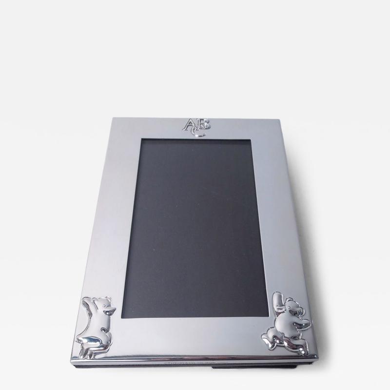  Tiffany Co Tiffany Modern Sterling Silver Dancing Bear ABC Picture Frame
