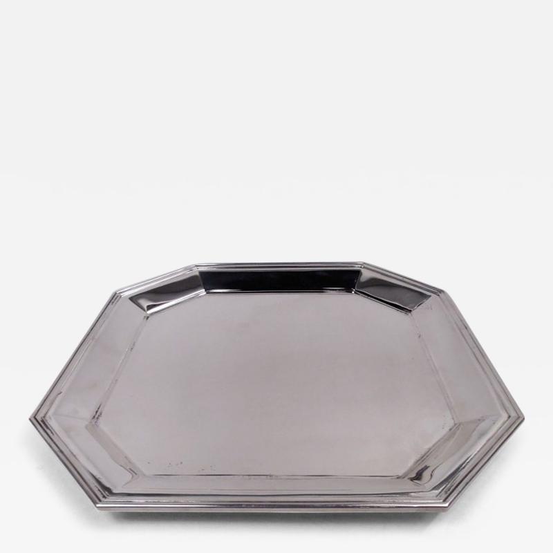  Tiffany Co Tiffany Retro Deco Sterling Silver Tray