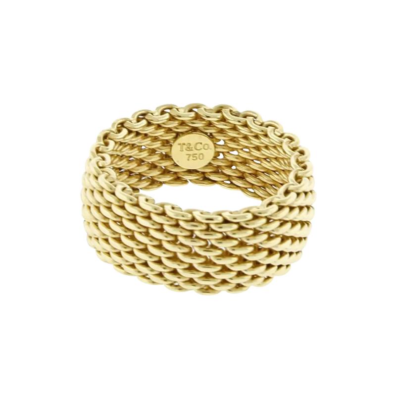  Tiffany Co Tiffany Somerset Mesh Gold Band Ring