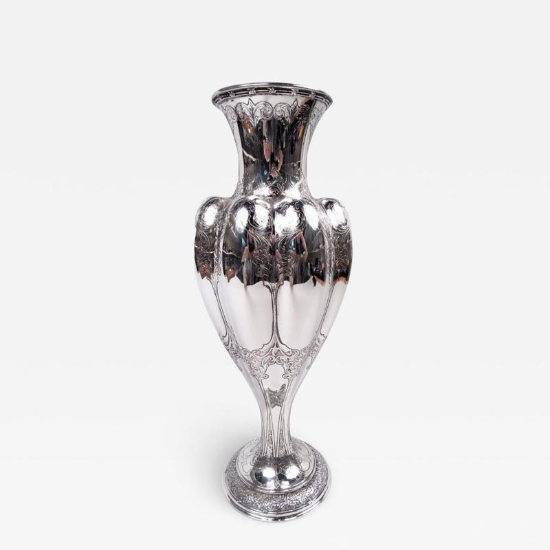  Tiffany Co Tiffany Tall Victorian Classical Sterling Silver Vase