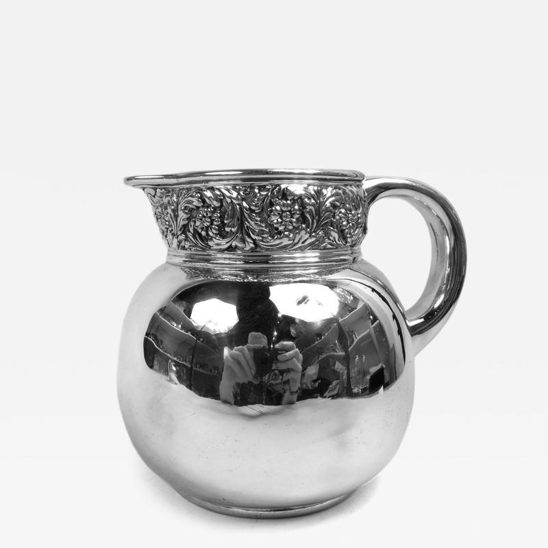  Tiffany Co Tiffany Victorian Classical Repousse Sterling Silver Bar Pitcher