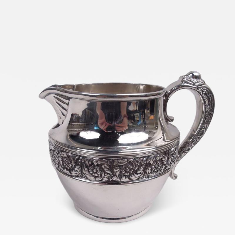  Tiffany Co Tiffany Victorian Classical Repousse Sterling Silver Bar Pitcher
