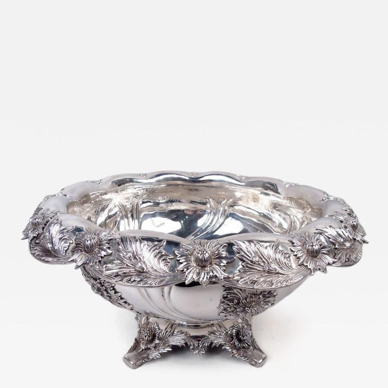  Tiffany Co Very Desirable Tiffany Chrysanthemum Centerpiece Punchbowl