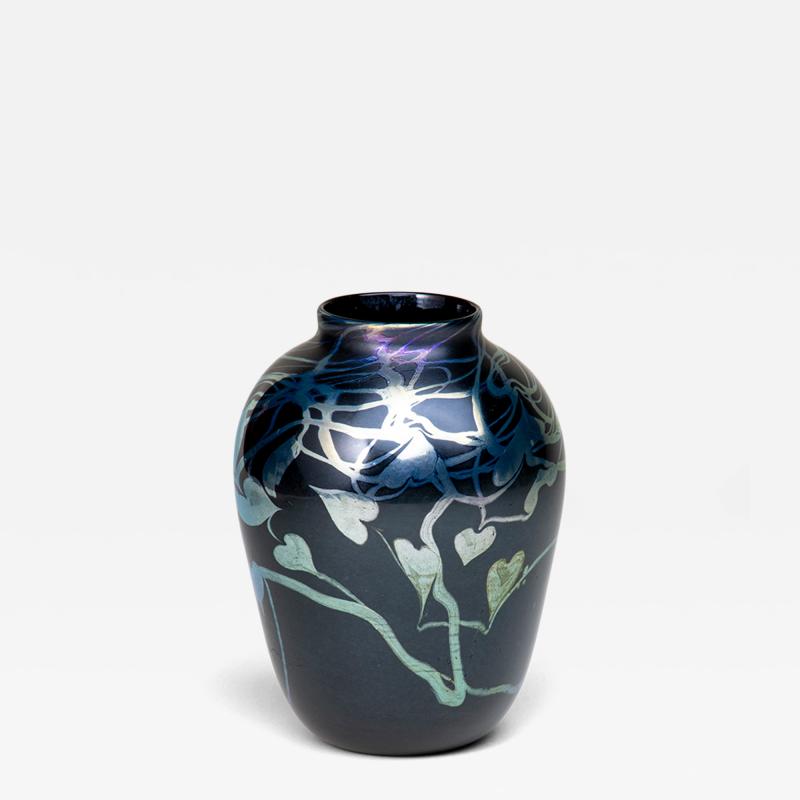  Tiffany Glass Decorating Co Early Decorated Favrile Glass Vase