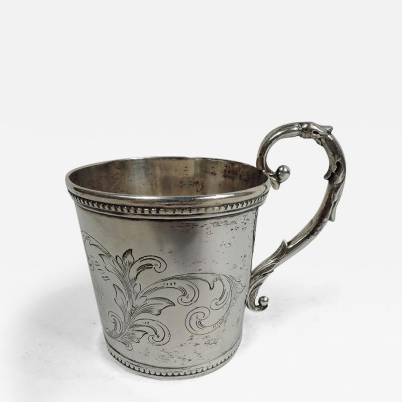  Tifft Whiting American Classical Coin Silver Christening Mug by Tifft Whiting