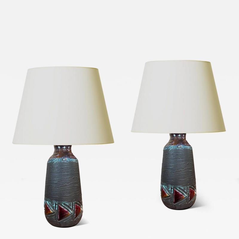  Tilgman KeramiK Pair of Table Lamps by Tilgmans Keramik