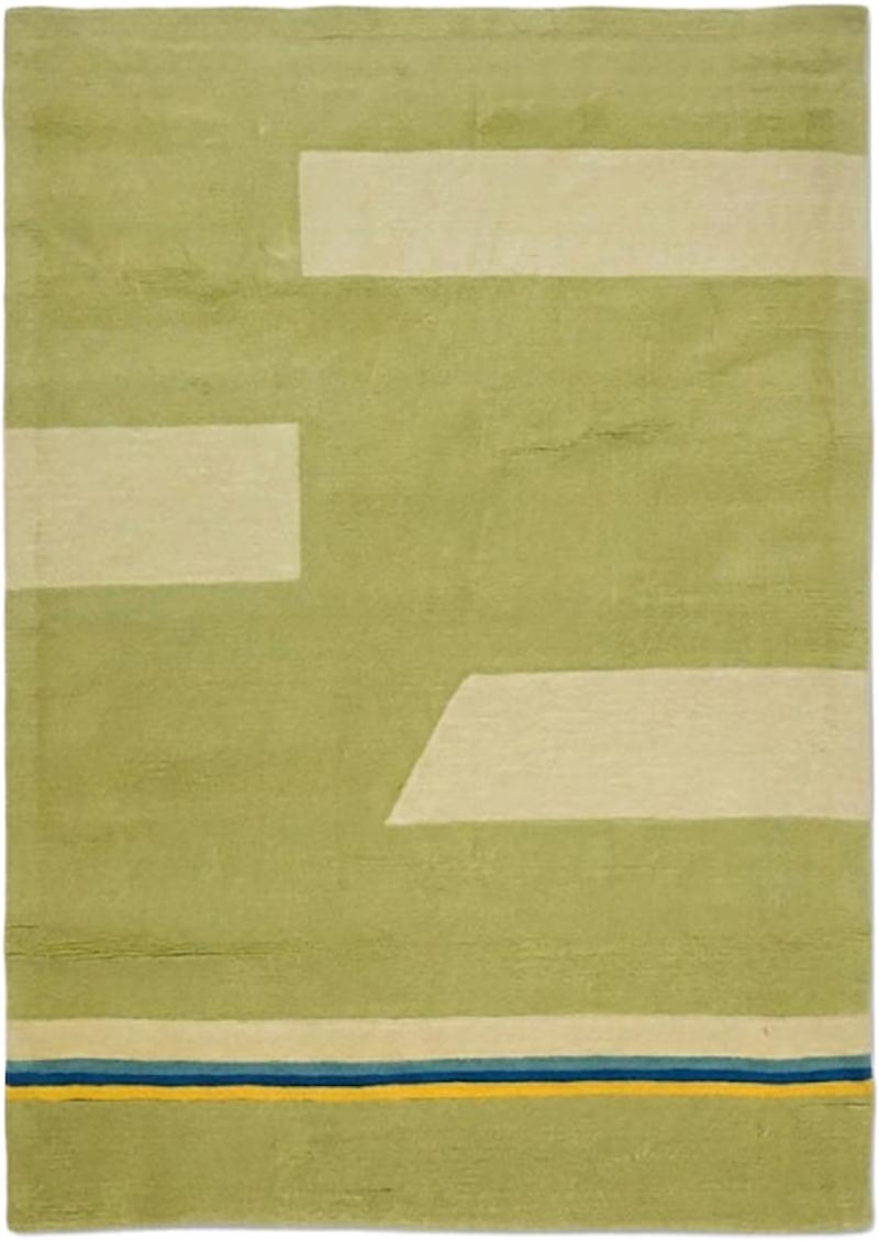  Tisca Artisca Vermont Hand Tufted Wool Rug France 1970s 1980s
