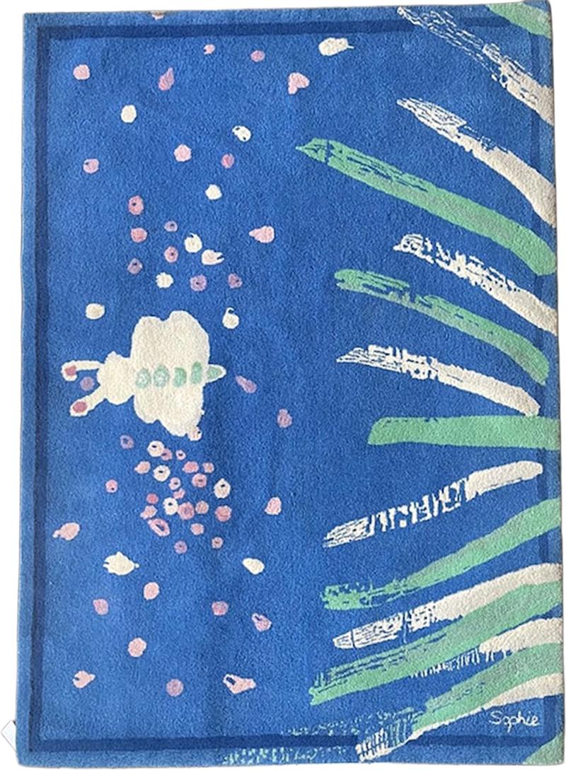  Tisca TISCA Sophie Hand Tufted Wool Rug France 1990s