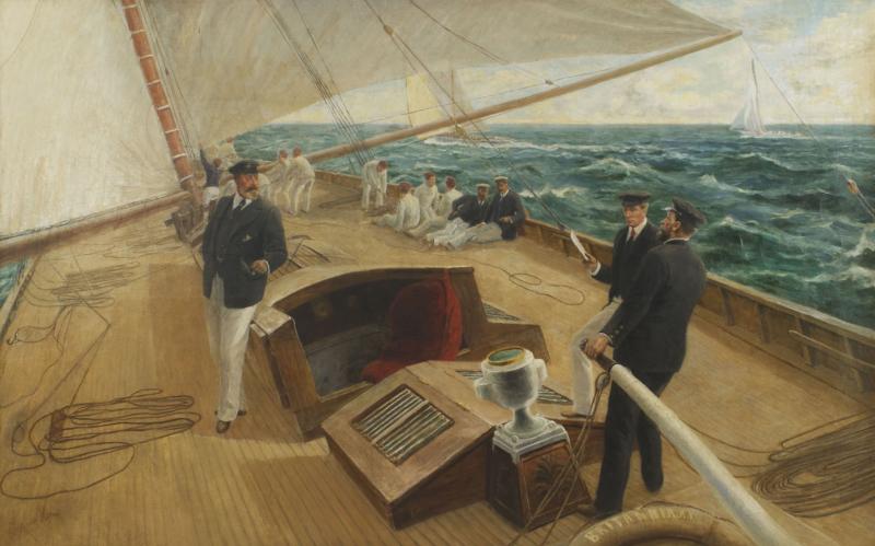  Tom Henry On The Brittania By Tom Henry Painting