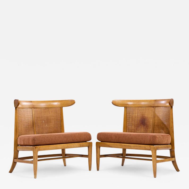  Tomlinson Tomlinson Mid Century Slipper Chairs Pair