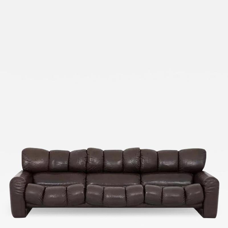  Tongiani Stefanos Three Seat Leather Sofa by Tongiani Stefanos Italy