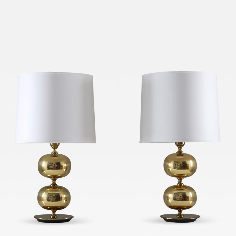  Tran s Stilarmatur AB Swedish Midcentury Table Lamps in Brass by Stilarmatur Tran s