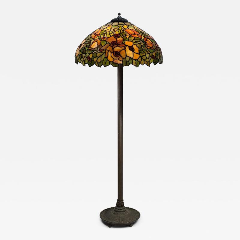  Unique Art Glass Metal Company POPPY by Unique Art Glass Metal Co Floor Lamp Early 20th Century