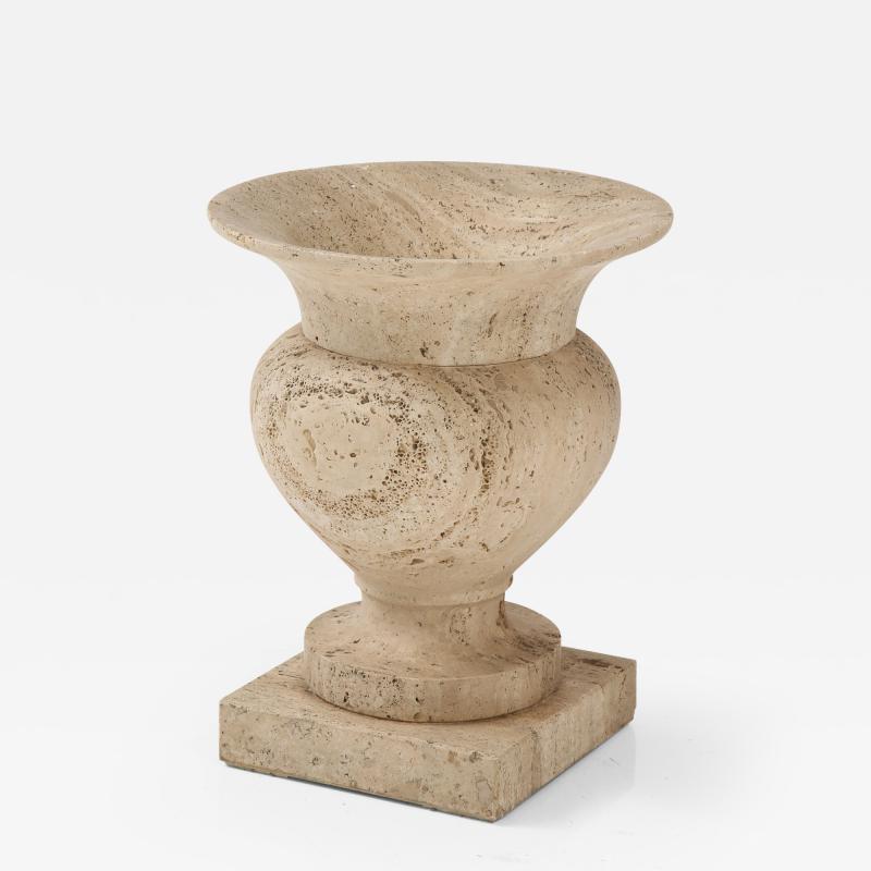  Up Up Travertine Urn or Planter by Up Up Italy 1970s