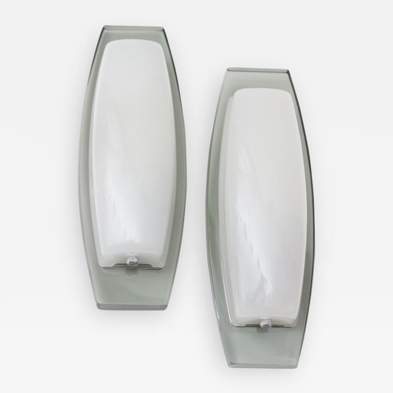  VECA Pair of Mid Century Modernist Wall Sconces from VECA Italy