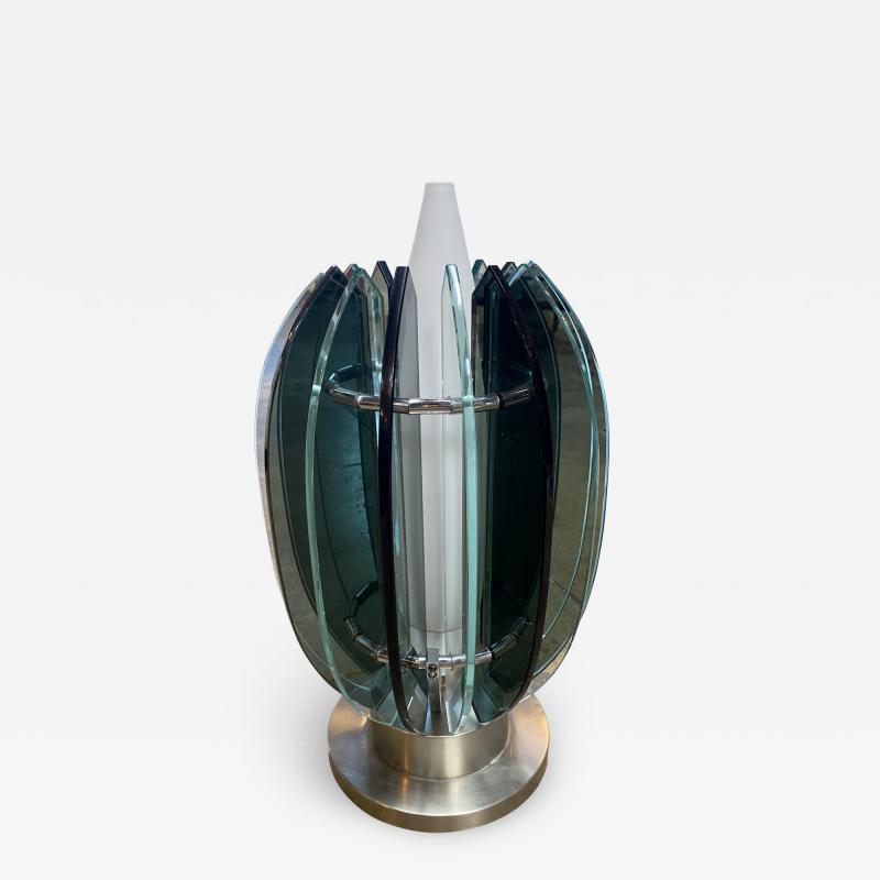  VECA Space Age Italian Glass Table Lamp By VECA circa 1960