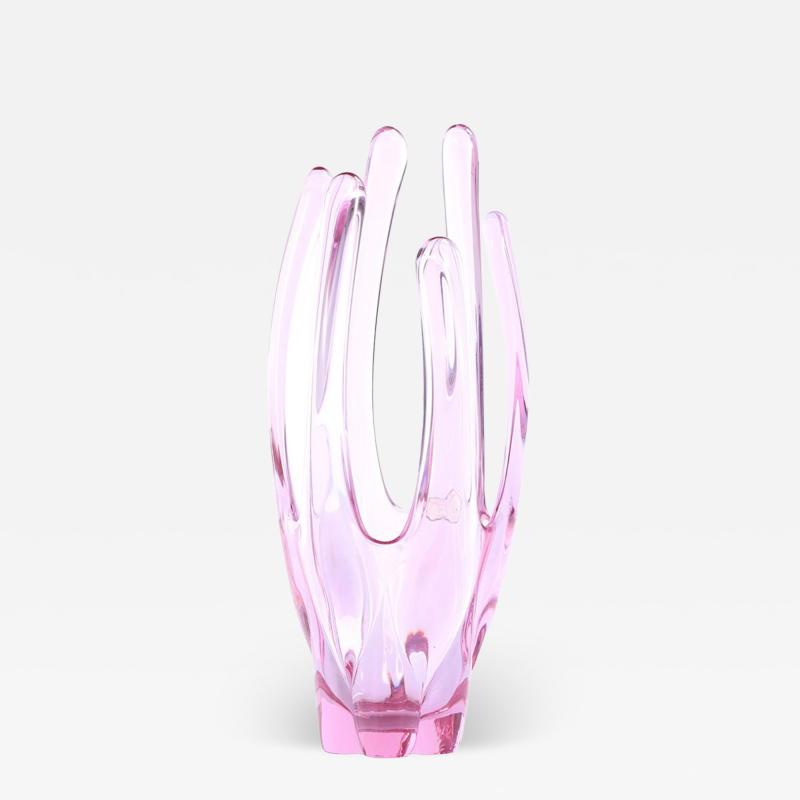  Val St Lambert Val Saint Lambert A red glass Splash vase by Val Saint Lambert Belgium C 1950 