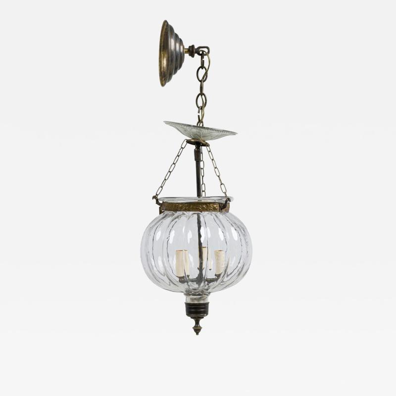  Val St Lambert Val Saint Lambert Val Saint Lambert Belgian 20th Century 3 light Bell Jar Chandelier