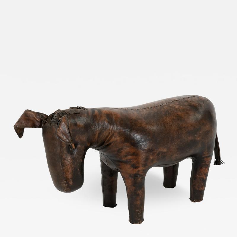  Valenti Leather Donkey Ottoman by Valenti Spain 1970s 