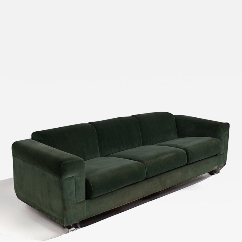  Valeria Borsani Alfredo Bonetti D120 Green Velvet Sofa Valeria Borsani and Alfredo Bonetti for Tecno