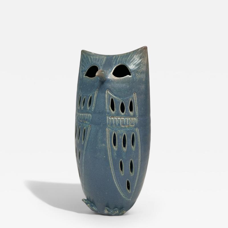  Vallauris 1970s Owl Studio pottery ceramic lamp by Vallauris