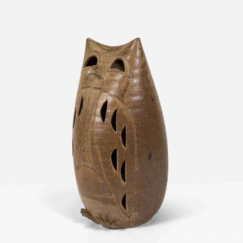  Vallauris 1970s Vallauris ceramic owl lamp