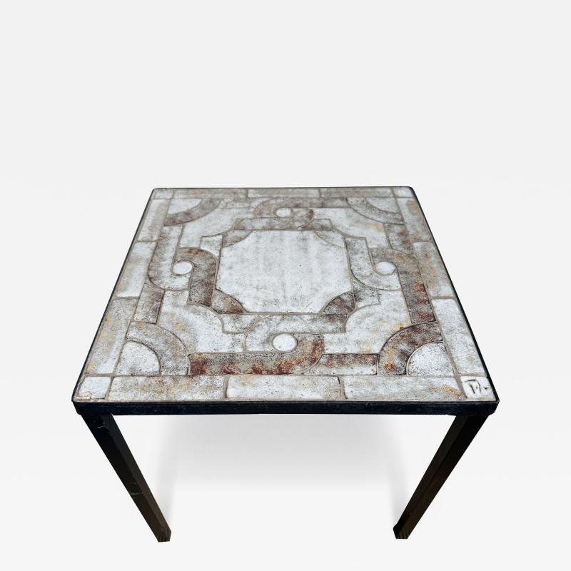  Vallauris SMALL VALLAURIS CERAMIC TILE TOP TABLE