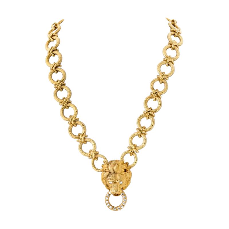  Van Cleef Arpels 18K Yellow Gold 30 Inches Convertable Bracelet Brooch Necklace