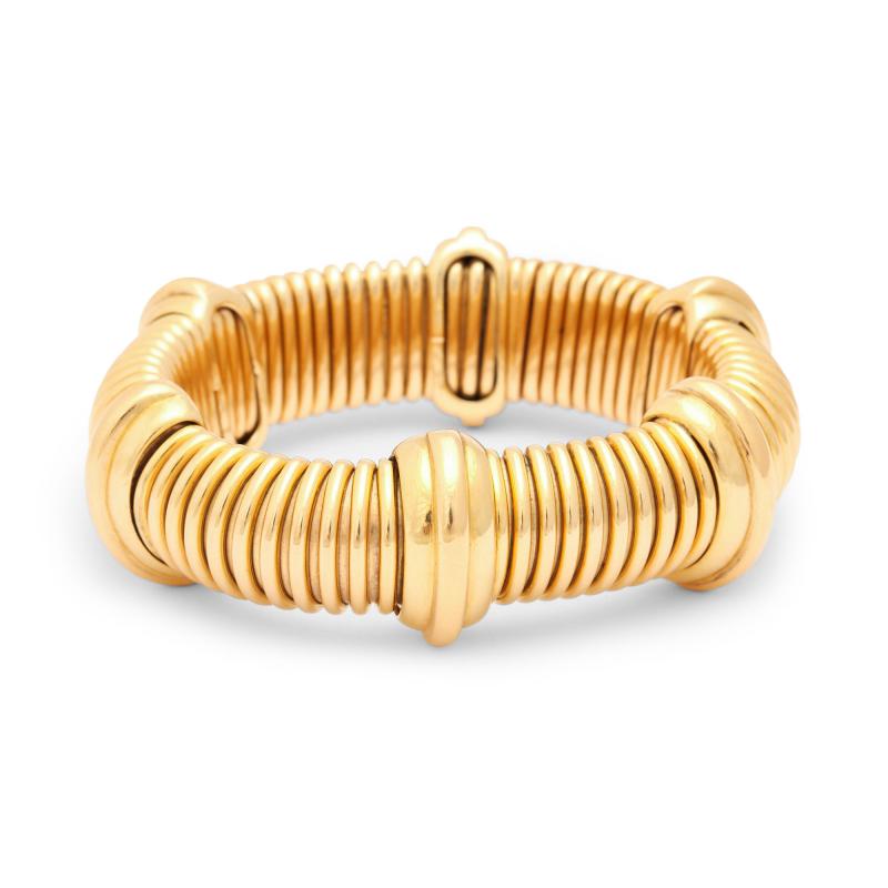  Van Cleef Arpels 1950s 18K Gold Turbogas Bracelet by Van Cleef Arpels