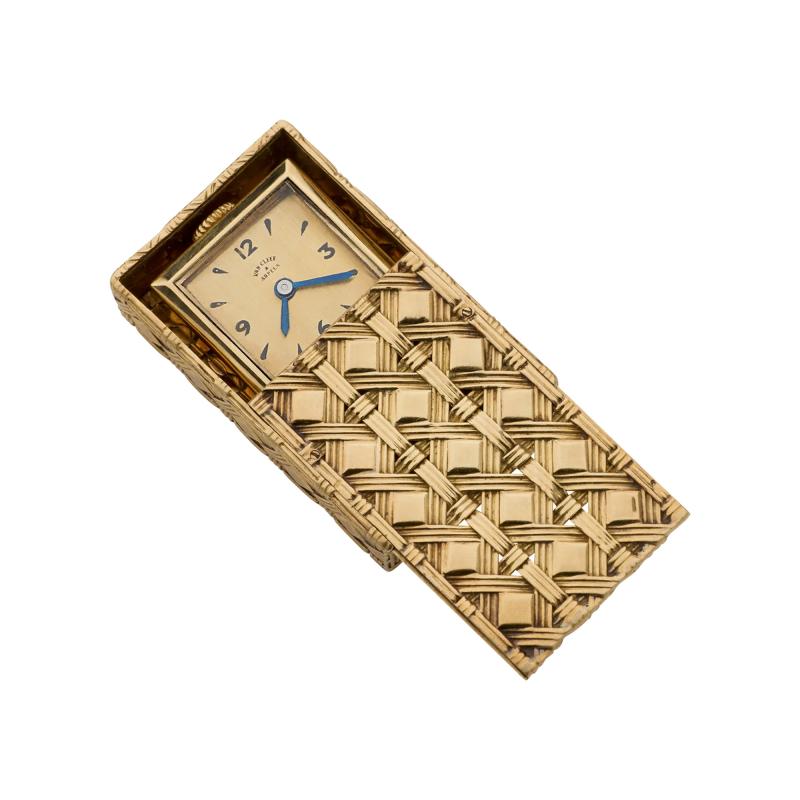  Van Cleef Arpels Mid century Van Cleef Arpels Paris 18K Gold Drawer Watch
