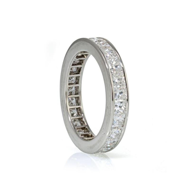  Van Cleef Arpels PLATINUM 2 85 CARATS PRINCESS CUT CHANNEL SET DIAMOND ETERNITY BAND