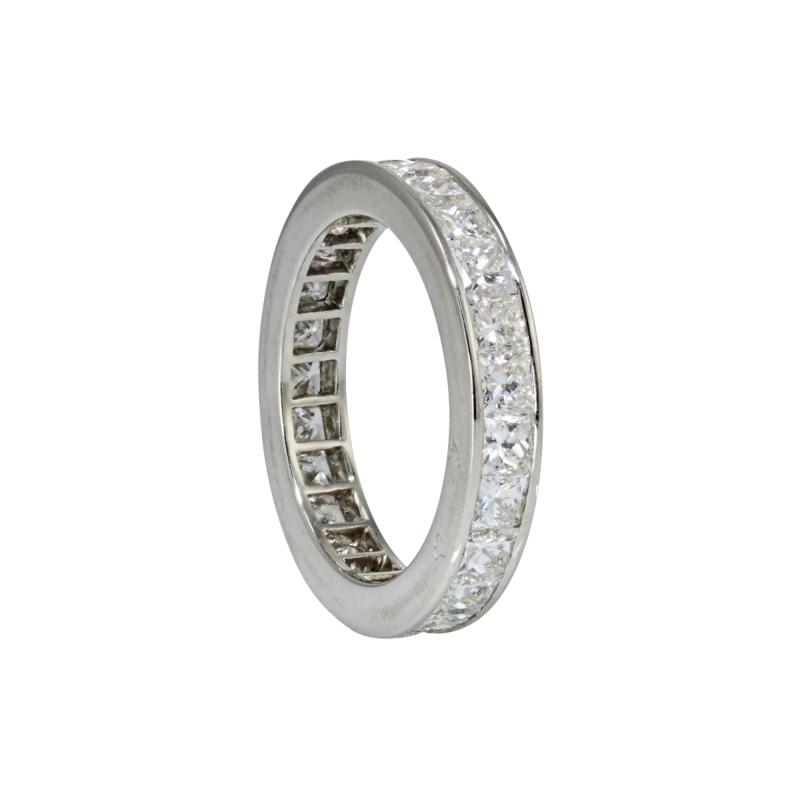  Van Cleef Arpels PLATINUM 2 85 CARATS PRINCESS CUT CHANNEL SET DIAMOND ETERNITY BAND