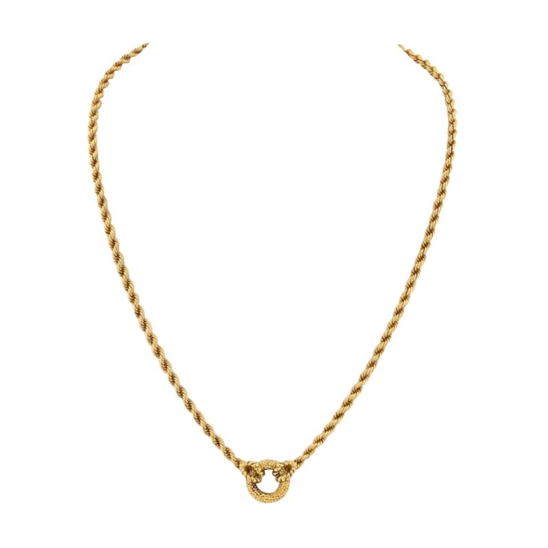  Van Cleef Arpels VAN CLEEF ARPELS 18K YELLOW GOLD TWISTE ROPE CHAIN NECKLACE