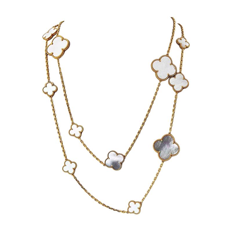  Van Cleef Arpels Van Cleef Arpels Alhambra 18K Yellow Gold Necklace