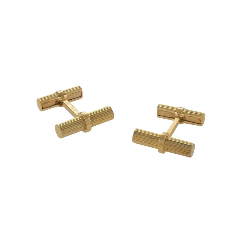  Van Cleef Arpels Van Cleef Arpels Gold Cylinder Cuff Links