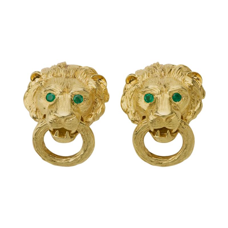  Van Cleef Arpels Van Cleef Arpels Lion Door Knocker Earrings