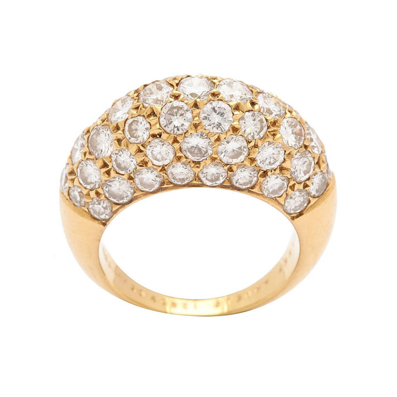  Van Cleef Arpels Van Cleef Arpels Pave Diamond Gold Ring