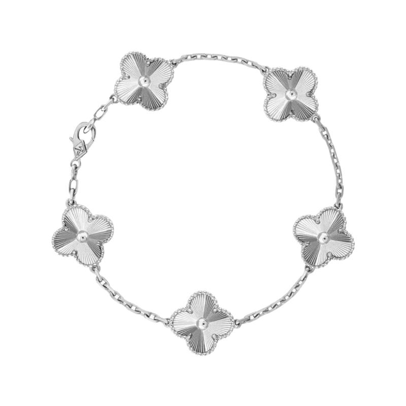Van Cleef Arpels Van Cleef Arpels Vintage Alhambra Guilloch White Gold Bracelet