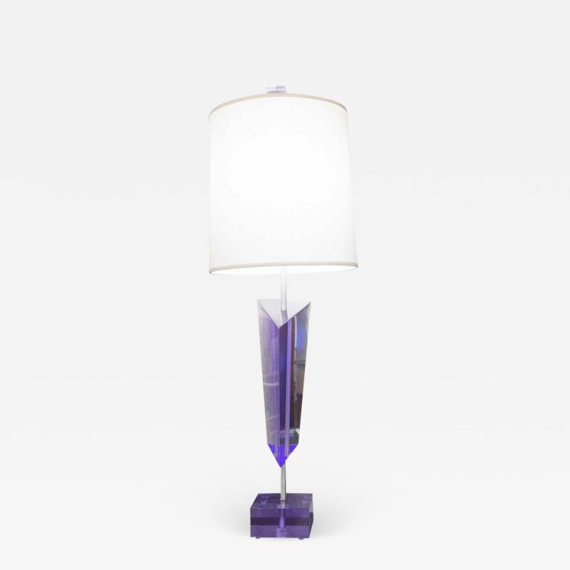  Van Teal VAN TEAL PURPLE LUCITE LAMP