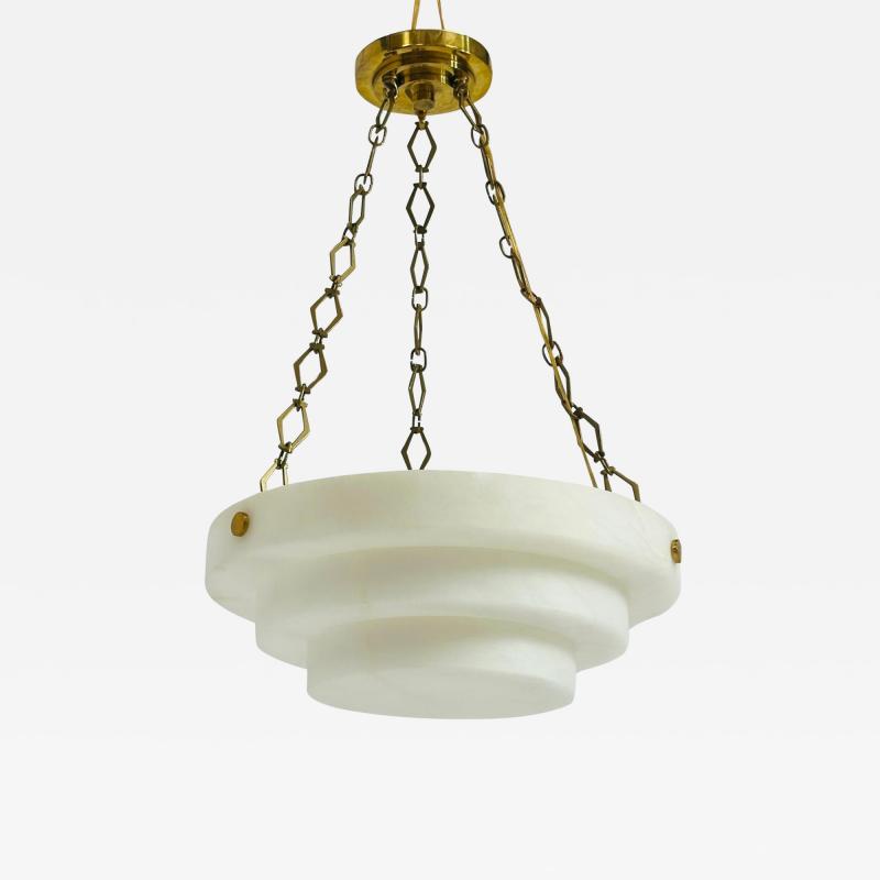  Vaughan Designs Alabaster and Brass Verona Chandelier Vaughan Lighting