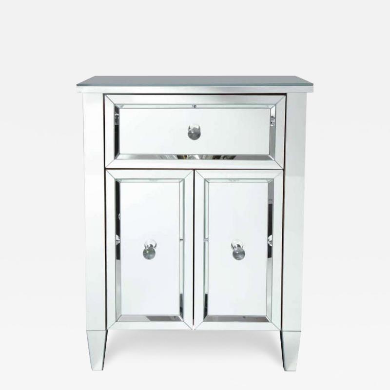  Venfield 2 Door Mirrored Nightstand with Single Drawer