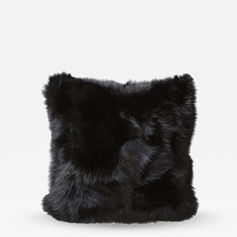  Venfield Custom Double Sided Toscana Shearling Pillow in Black Color