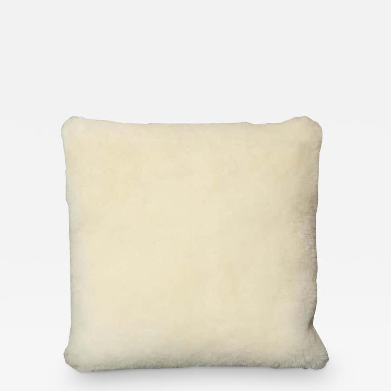  Venfield Custom Genuine Shearling Pillow in Cream Color