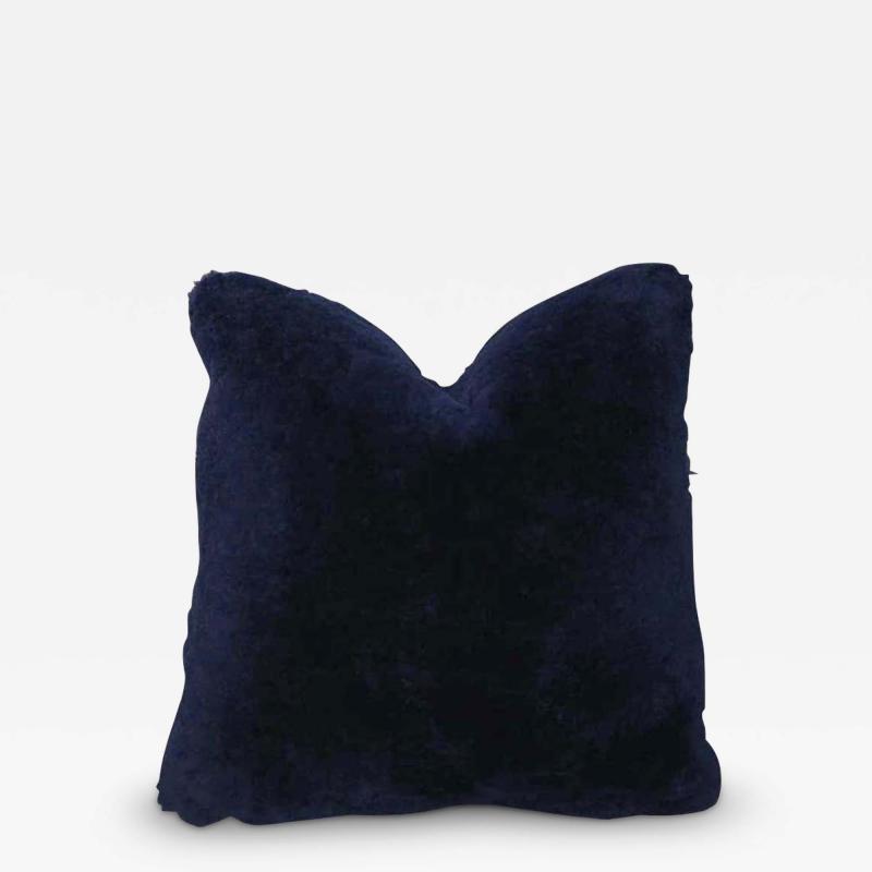  Venfield Custom Genuine Shearling Pillow in Dark Navy