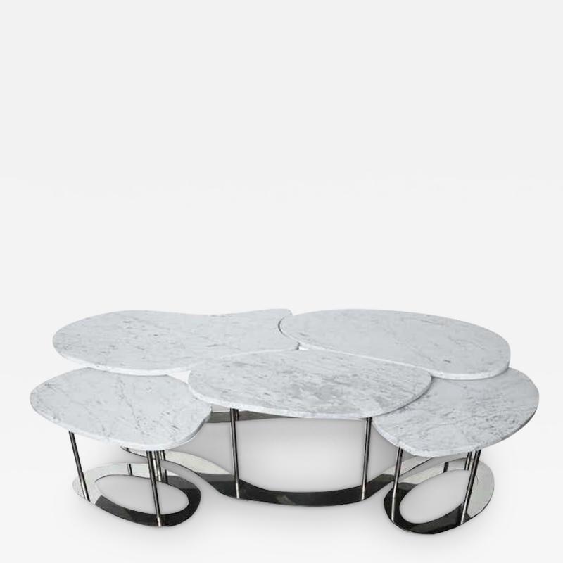  Venfield Custom Organic Free Form Marble Cocktail Table