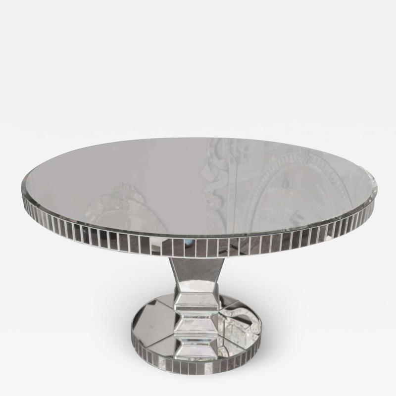  Venfield Custom Round Mirrored Dining Table