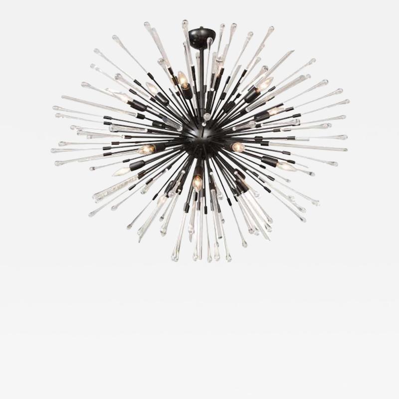  Venfield Custom Teardrop and Glass Rod Sputnik Chandelier